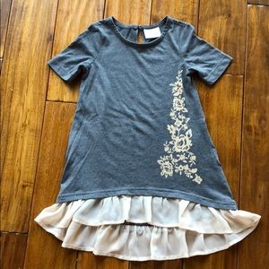 5/$20 Gray flower Hanna Andersson dress